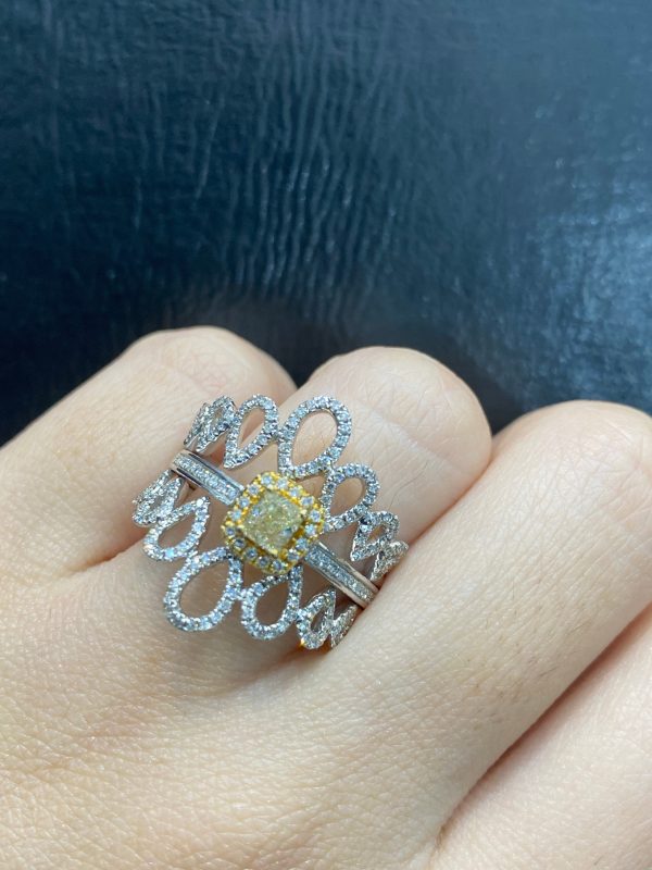 PREORDER | Yellow Twin Diamond Ring 14kt on Sale