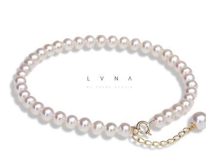 #GOLD2024 | 18K Eternity Akoya Natural Pearl Bracelet Hot on Sale