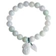 THE VAULT | Natural Hand Carved Myanmar White Jadeite Bracelet Sale