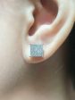 Square Classic Diamond Earrings 18kt For Discount