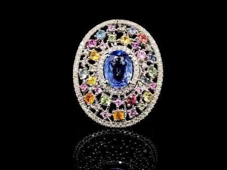 PREORDER | Statement Multi-Colored Gemstones Diamond Ring 14kt Supply