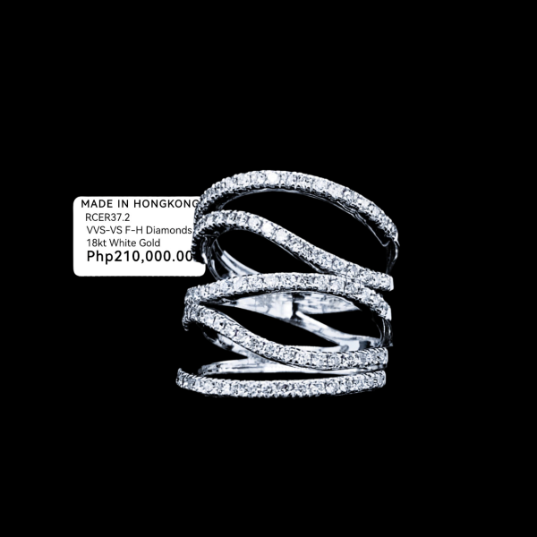 PREORDER | Statement Crossover Curved Diamond Ring 18kt Online