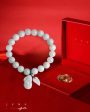 THE VAULT | Natural Hand Carved Myanmar White Jadeite Bracelet Sale