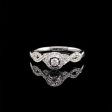 Round Halo Twisted Knot Band Diamond Ring 14kt Online Hot Sale