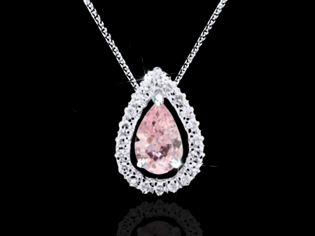 Rare Pink Colored Diamond Necklace 18kt Supply