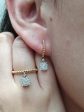 PREORDER | Two-Tone Round Dangling Diamond Set 14kt Cheap