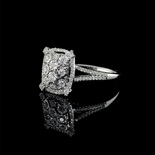 Radiant Halo Diamond Ring 14kt Hot on Sale