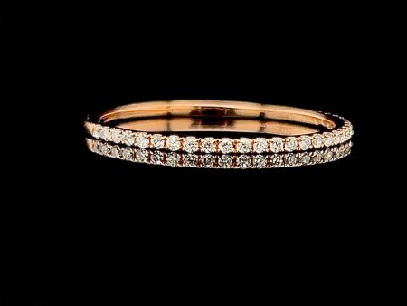 Rose Round Half Eternity Diamond Ring 18kt Supply