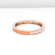 Rose Eternity Round Neon Orange Enamel Diamond Ring 18kt Online