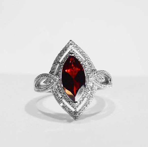 Ruby Gemstones Diamond Ring 14kt Supply