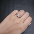 Round Half Twin Diamond Ring 14kt For Sale