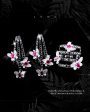 PREORDER | Statement Gemstones Butterfly Claws Deco Pink Rubies Black Diamond Jewelry Set 18kt Fashion