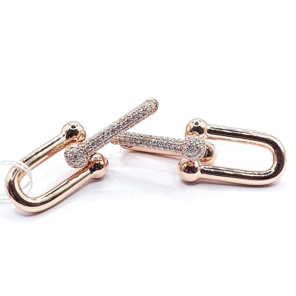 #TheSALE | Nail Paved Link Diamond Earrings 14kt Discount