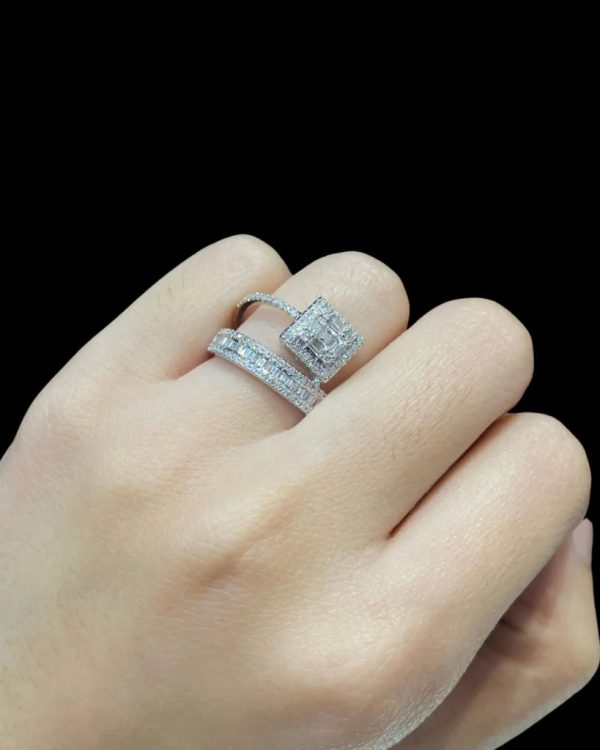 PREORDER | Square Deco Diamond Ring 14kt Discount