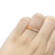 Rose Eternity Round Neon Orange Enamel Diamond Ring 18kt Online