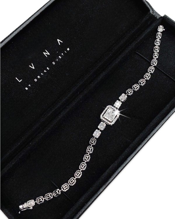 LVNA Signatures Unisex 18kt Emerald Tennis Eternity Diamond Bracelet Discount