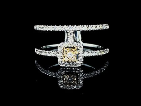 PREORDER | Stack Half Eternity Yellow Diamond Ring 18kt Online Hot Sale