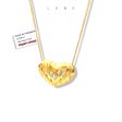 #GOLD2024 | 18K Golden Chunky Heart Necklace Foxtail Chain 18” Supply