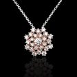 Rose Floral Cluster Diamond Necklace 16-18” 18kt Fashion