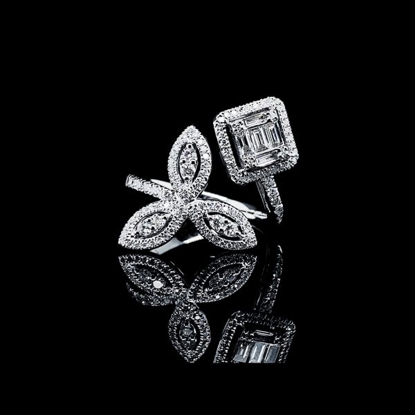 PREORDER | Square Marquise Deco Diamond Ring 14kt Cheap