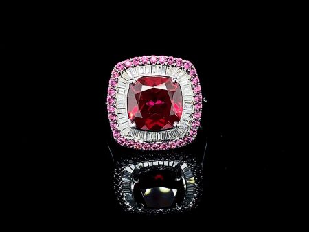 Red Ruby and Pink Ruby Gemstones Diamond Ring 14kt Online now