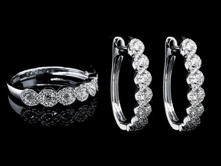 PREORDER | Round Half Eternity Diamond Jewelry Set 14kt Online Hot Sale