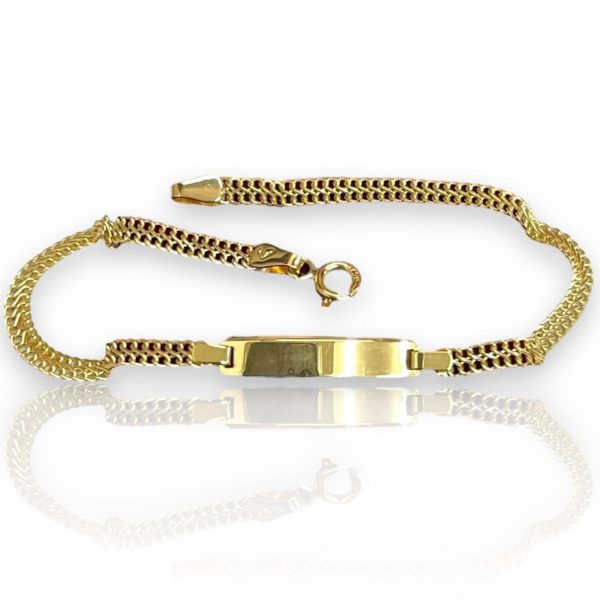 #GOLD2024 | 18K Golden Chain Bar Bracelet Online Hot Sale