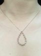 Rose Gold Tear Drop Diamond Necklace 18kt For Discount