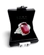 #LVNA2024 | Oval Natural Red Burmese Ruby Diamond Ring 18kt Hot on Sale