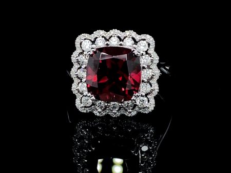 Red Ruby Diamantes Paved Gemstones Diamond Ring 14kt Supply