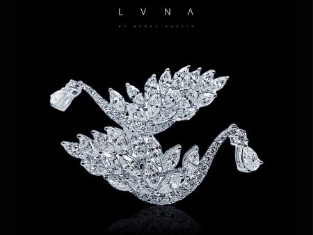 PREORDER | Twin Swan Marquise Deco Cluster Shape Diamond Earrings 18kt Cheap