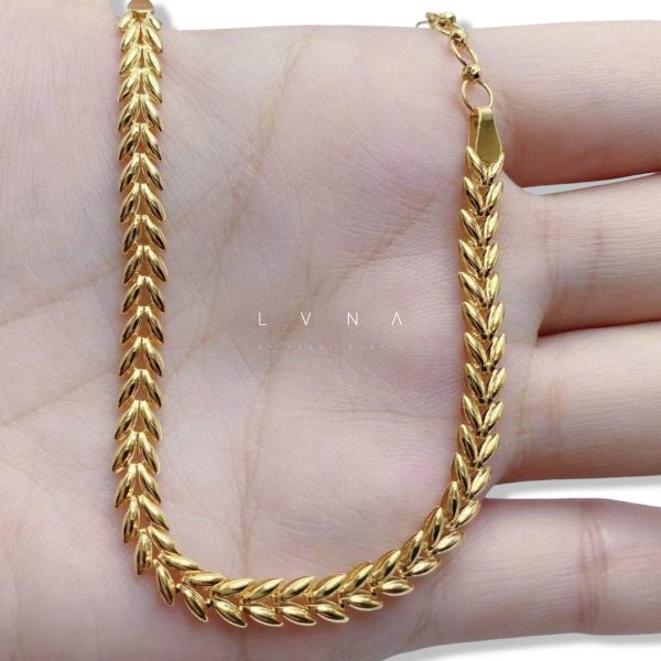 #GOLD2024 | 18K Golden Chunky Feather Bracelet on Sale