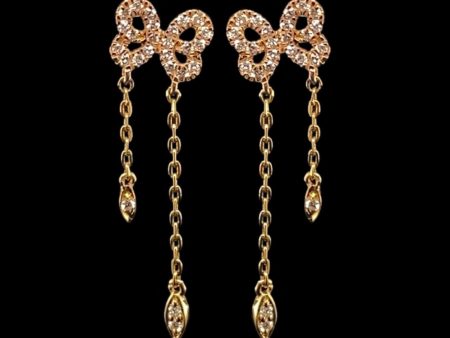 Ribbon Marquise Drop Dangling Diamond Earrings 18kt Online