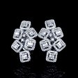 Square Cluster Shape Statement Diamond Earrings 14kt Discount