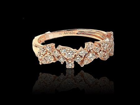 Rose Cluster Shape Diamond Ring 14kt Online