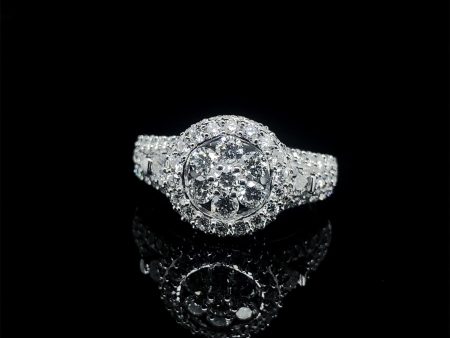 Round Cathedral Diamond Ring 18kt Sale