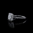 Square Paved Diamond Ring 18kt For Sale