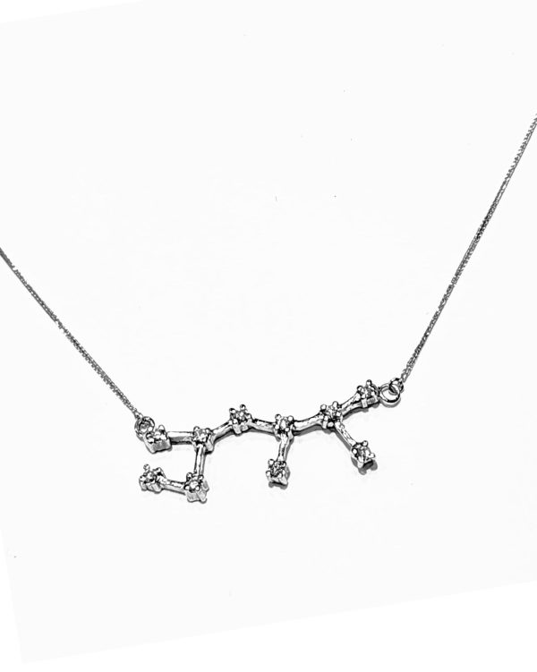 The Classics | Zodiac Diamond Necklace 18” 18kt White Gold For Cheap