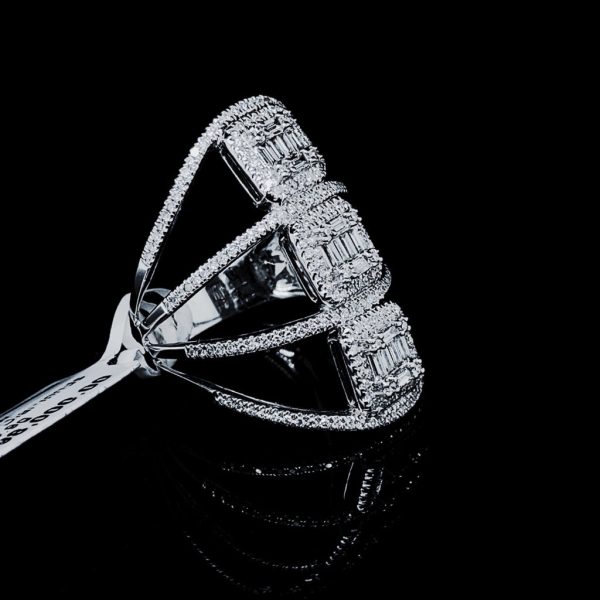 PREORDER | Square Statement Diamond Ring 14kt on Sale