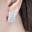 #TheSALE Cluster Round Baguette Crossover Diamond Earrings 14kt Online