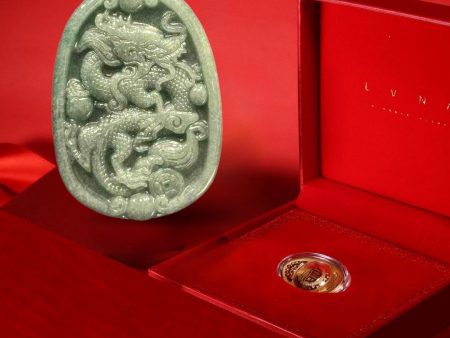 THE VAULT | Premium Natural Myanmar Jadeite Dragon on Sale