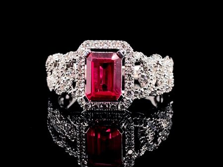 Ruby Gemstones Diamond Ring 18kt Online