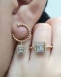 PREORDER| Golden Emerald Overlap Diamond Jewelry Set 14kt For Cheap