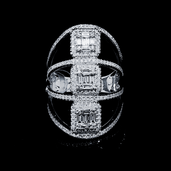 PREORDER | Square Statement Diamond Ring 14kt on Sale