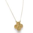 #GOLD2024 | 18K Golden Clover Chain Necklace Hot on Sale