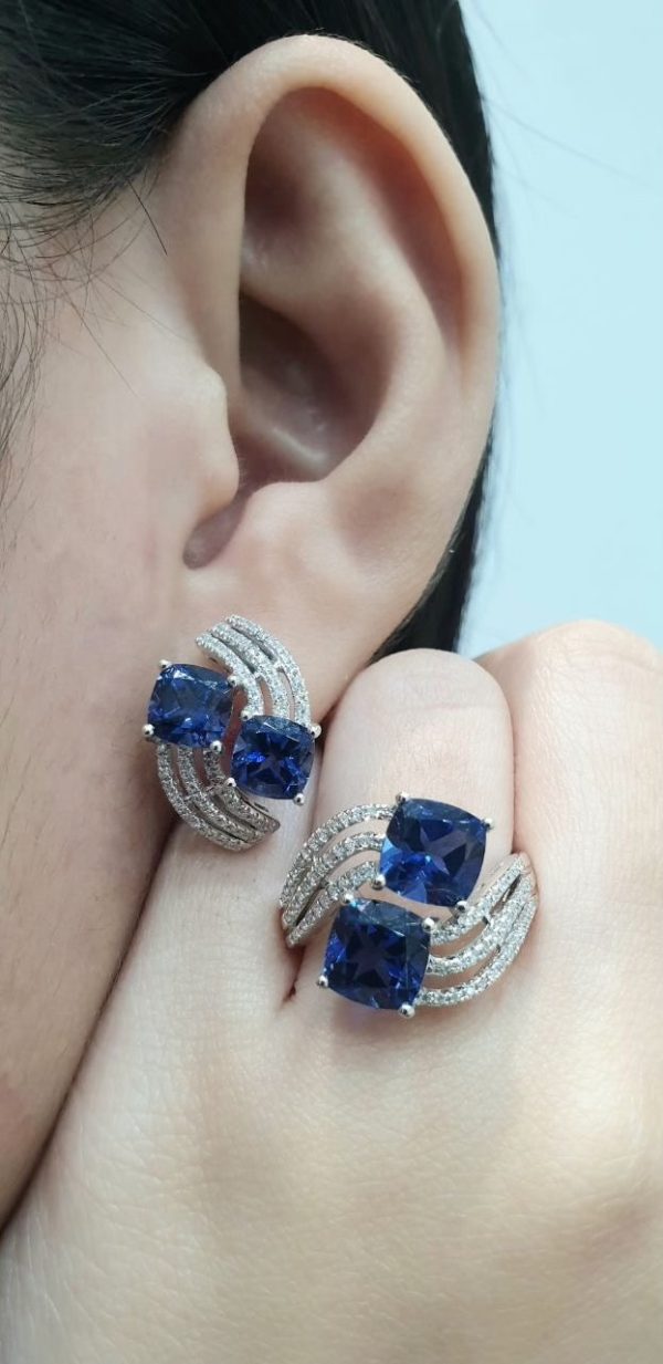 PREORDER | Sapphire Crossover Diamond Jewelry Set 14kt Online