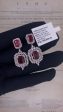 Ruby Gemstones Statement Dangling Diamond Earrings 14kt Cheap