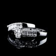 Round Baguette Diamond Twin Ring 18kt on Sale