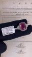 #LVNA2024 | Oval Natural Red Burmese Ruby Diamond Ring 18kt Hot on Sale