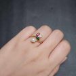 Ruby Emerald Gemstone Pearl Diamond Ring 18kt Online Sale